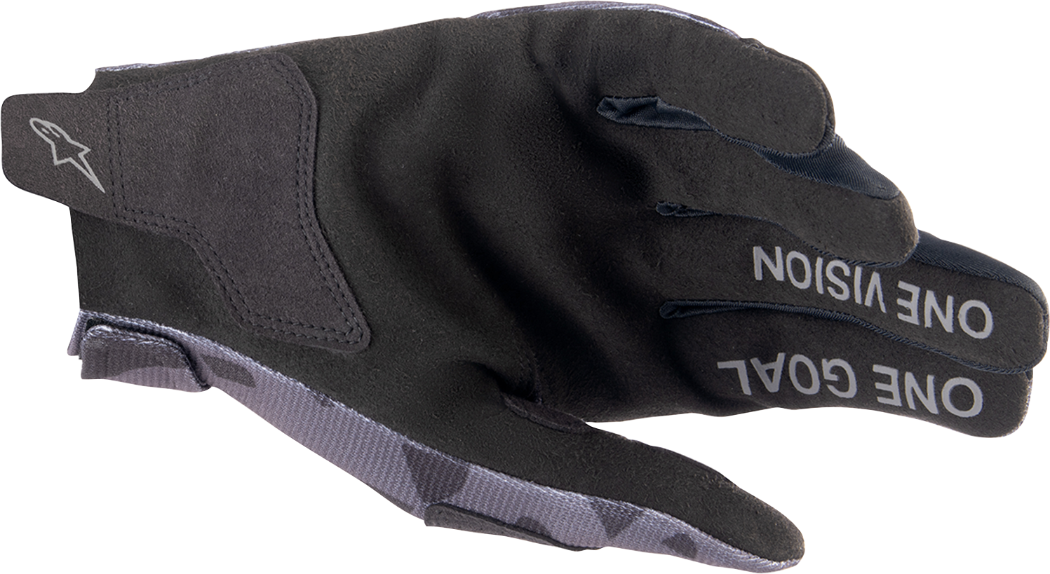 Alpinestars Youth Radar Silver Motorcycle Gloves in Magnet Silver, 2XS, showing the protective design and brand logo.
