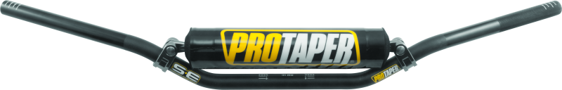 ProTaper SE RM High Handlebar in Jet Black for motorcycle, showcasing its speed and strength design with ergonomic curves.