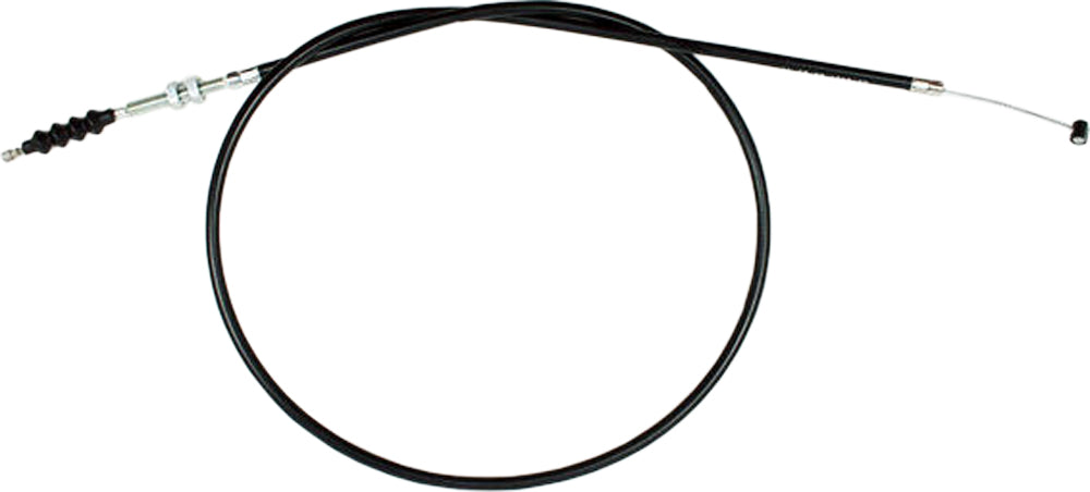 Black vinyl clutch cable with longitudinally-wound housing by MOTION PRO, designed for motorcycle clutch systems.