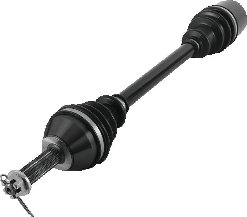 QuadBoss front left rugged axle for 2008 Polaris Ranger 500 4x4, precision-ground and fully assembled replacement part.