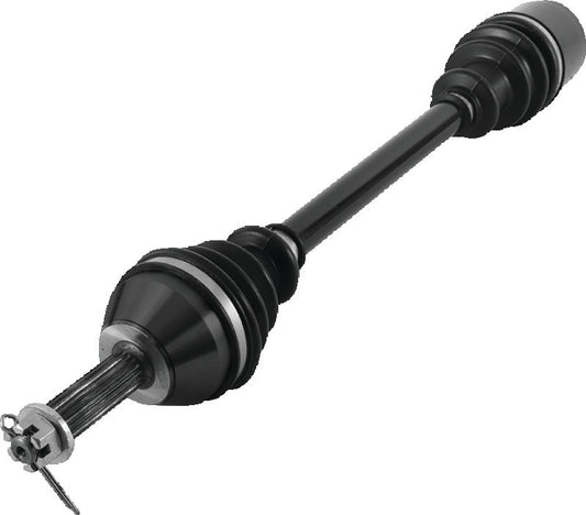 QuadBoss front left rugged axle for 2008 Polaris Ranger 500 4x4, precision-ground and fully assembled replacement part.