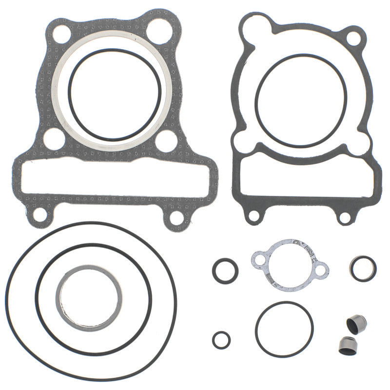 QuadBoss top end gasket set for Yamaha YFM200 and YTM225 ATV models from 1983-1986, showing gasket components laid out.