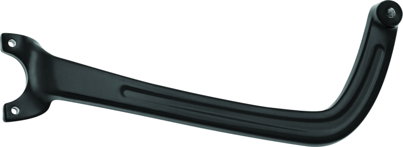 Black Kuryakyn heel shift lever for Indian motorcycles, part #5648, with a sleek design and ergonomic shape.