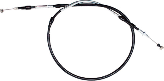 Motion Pro black vinyl clutch cable with premium chrome fittings, designed for motorcycle clutch systems.