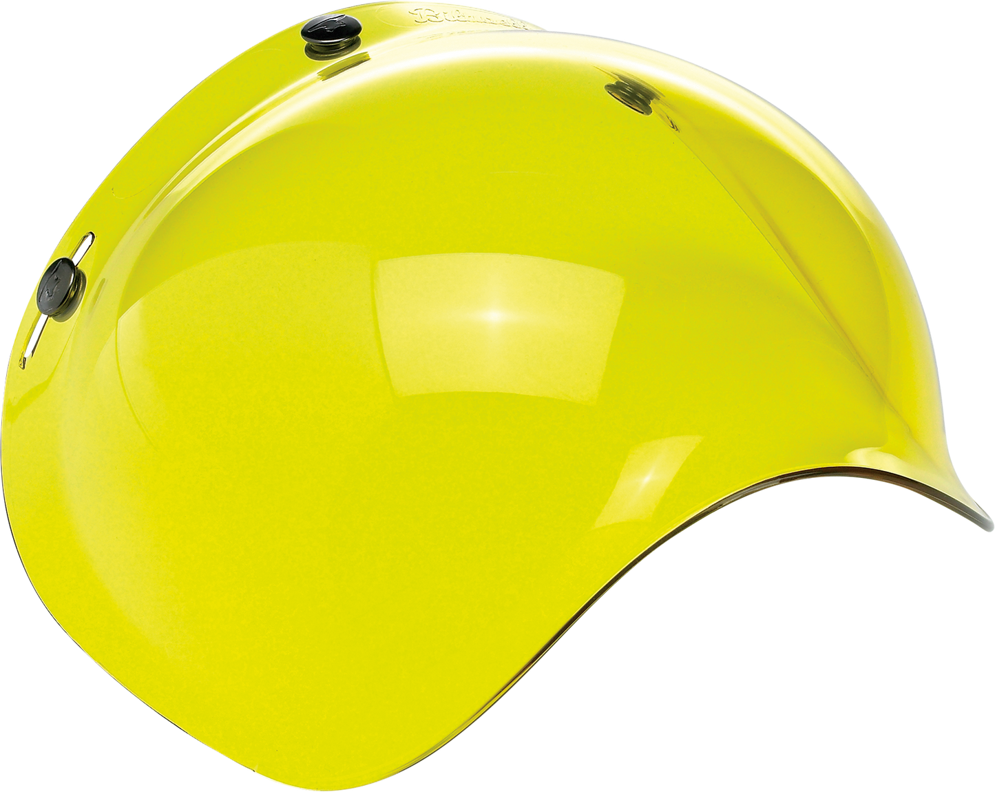Yellow BILTWELL Bubble Shield helmet part for 2001-103 motorcycle helmets, designed for Bill's Exhausts helmets and accessories.