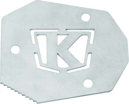 Kuryakyn Lodestar Kickstand Shoe for BMW R1200GS with tire bead breaking tool, providing enhanced stability and support.