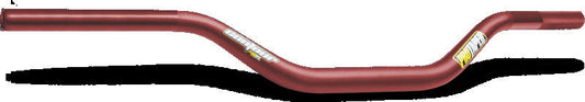 Red ProTaper Contour Carmichael Handlebar for motocross bikes, featuring ergonomic design and durable construction.