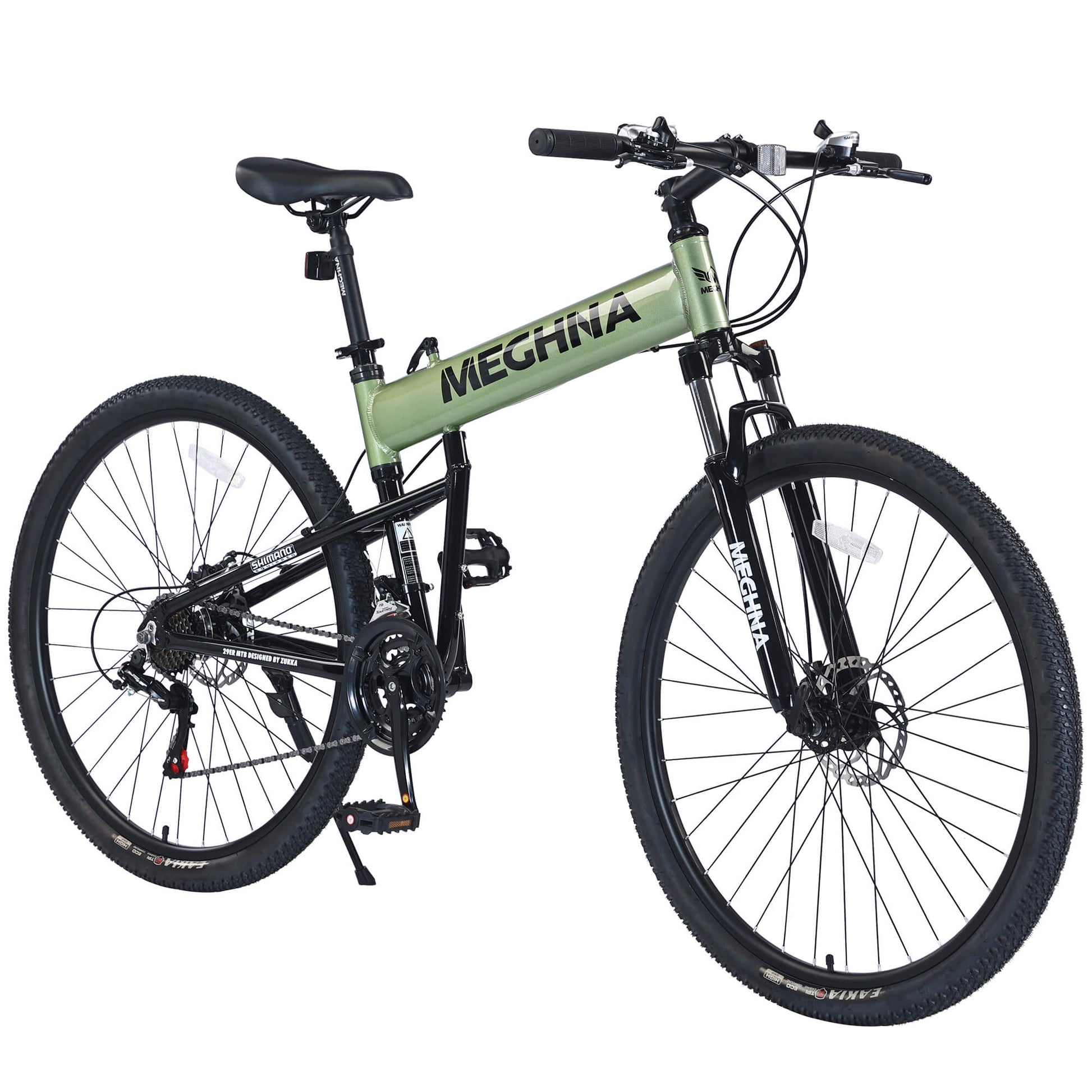 Hycline Meghna XM2 29-inch folding bicycle, compact and lightweight bike with a sleek frame and folding design for easy storage.
