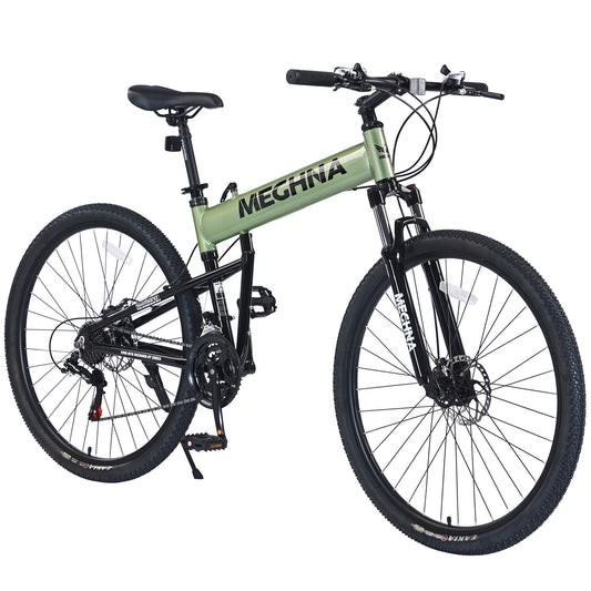 Hycline Meghna XM2 29-inch folding bicycle, compact and lightweight bike with a sleek frame and folding design for easy storage.