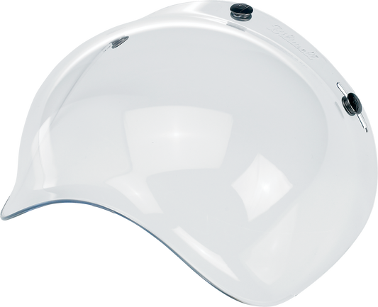 Clear BILTWELL Bubble Shield helmet part for 2001-101 helmets, showing the transparent, curved shield with mounting edges.