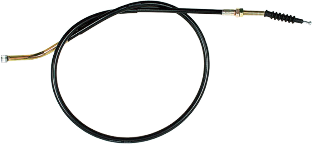 Black vinyl clutch cable with longitudinally-wound housing by MOTION PRO, designed for smooth clutch operation.