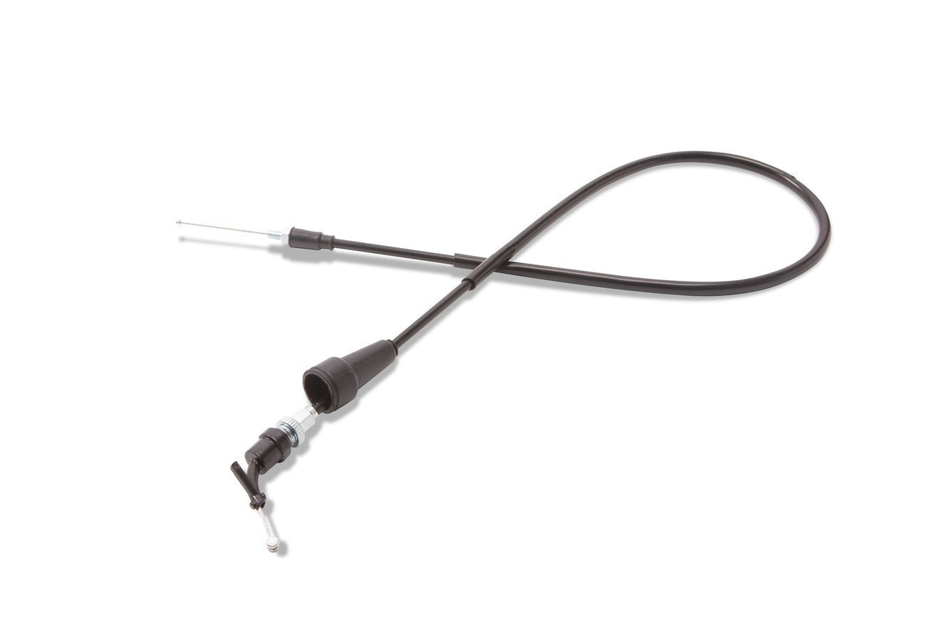 Black vinyl throttle cable by Motion Pro, model 10-0169, designed for motorcycle and ATV throttle control.
