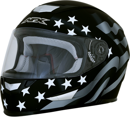 Bill's Exhausts AFX FX-99 helmet in stealth flag design, large size, featuring a sleek, aerodynamic shape and detailed graphics.
