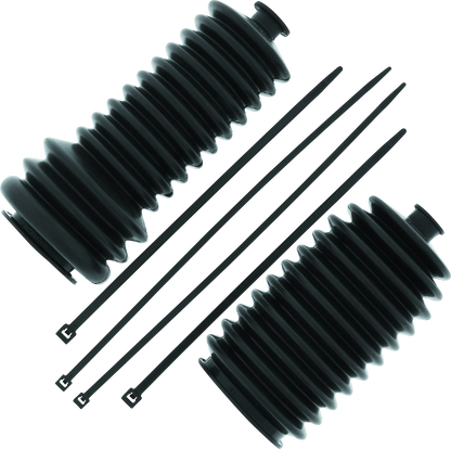QuadBoss steering rack tie rod assembly kit for Can-Am Commander and Polaris Ranger RZR XP 900 vehicles, shown in the image.