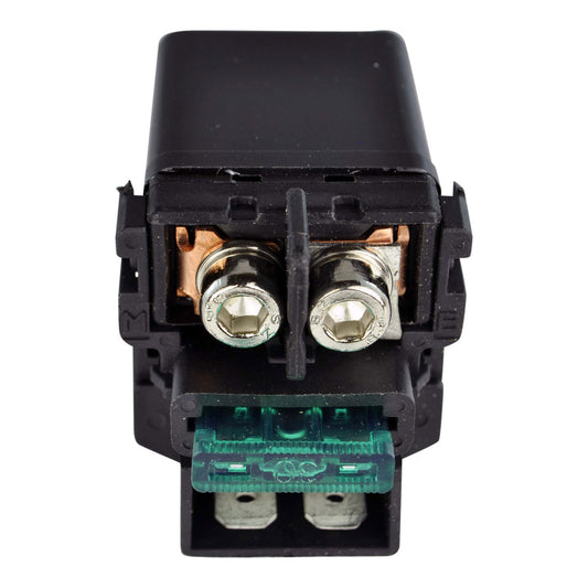 RM STATOR RM09009 starter relay solenoid for automotive starters, showing the high-performance power transfer device with wiring connections.