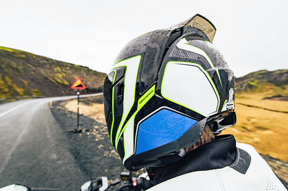 Bill's Exhausts ICON Airflite™ rear spoiler in smoke, motorcycle helmet accessories, with aerodynamic design and sleek finish.
