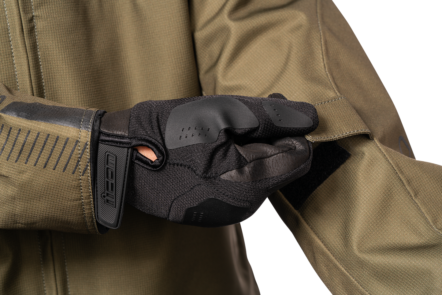 Bill's Exhausts ICON PDX3™ Olive Jacket in 2XL featuring a stylish, insulated design with visible front zipper and logo details.