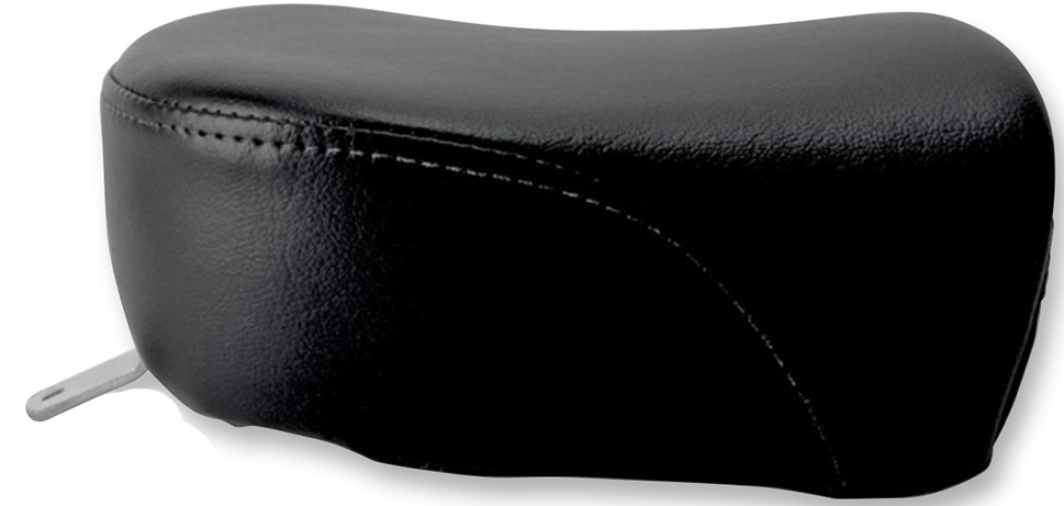 Black SADDLEMEN Heels Down Touring Pillion Pad seat by Bill's Exhausts, plain design, suitable for motorcycle touring passengers.