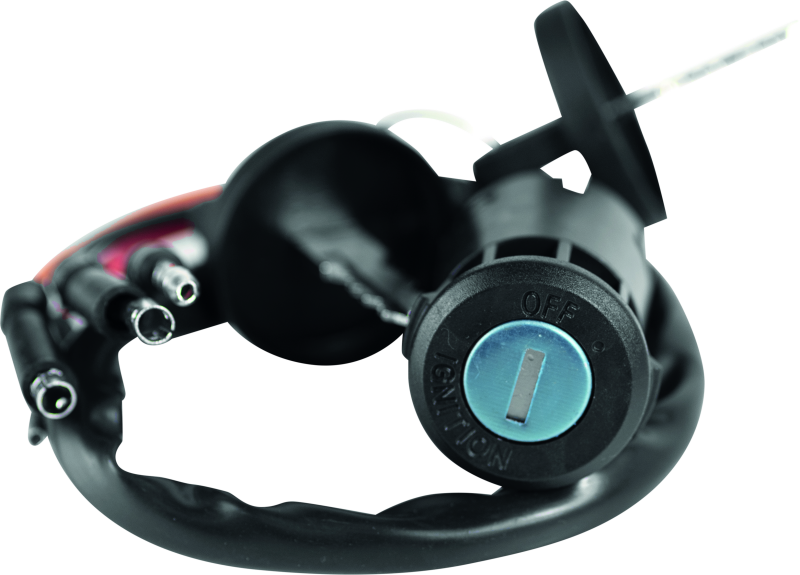 QuadBoss ignition switch for Honda TRX300 FourTrax, model years 1990-1999, with key and wiring visible in the image.