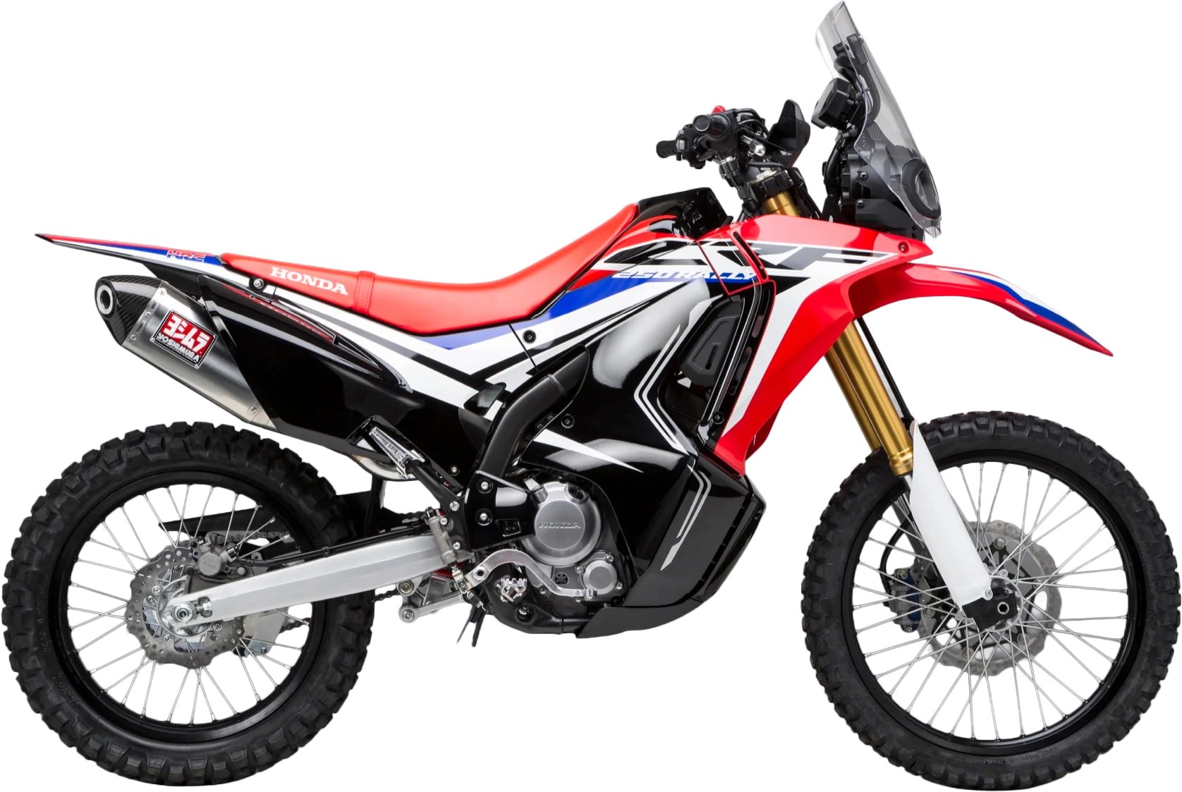 YOSHIMURA RS-4 full exhaust race system with stainless steel and carbon fiber components, designed for high-performance motorcycles.