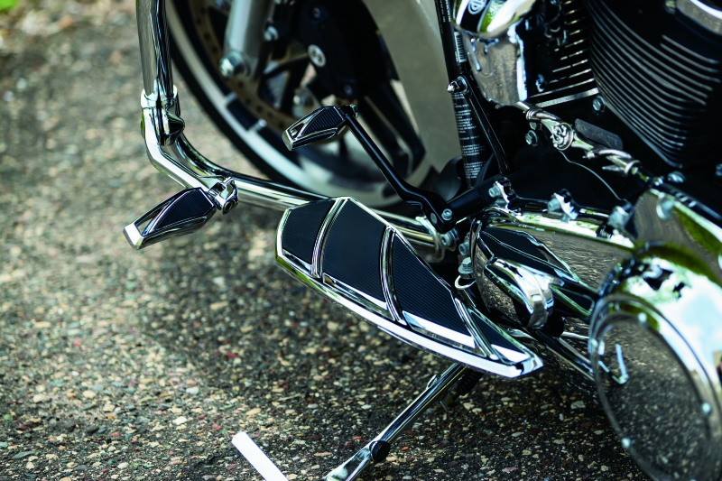 Kuryakyn Phantom Shift Peg in chrome with modern angular design and durable aluminum construction for motorcycle gear.