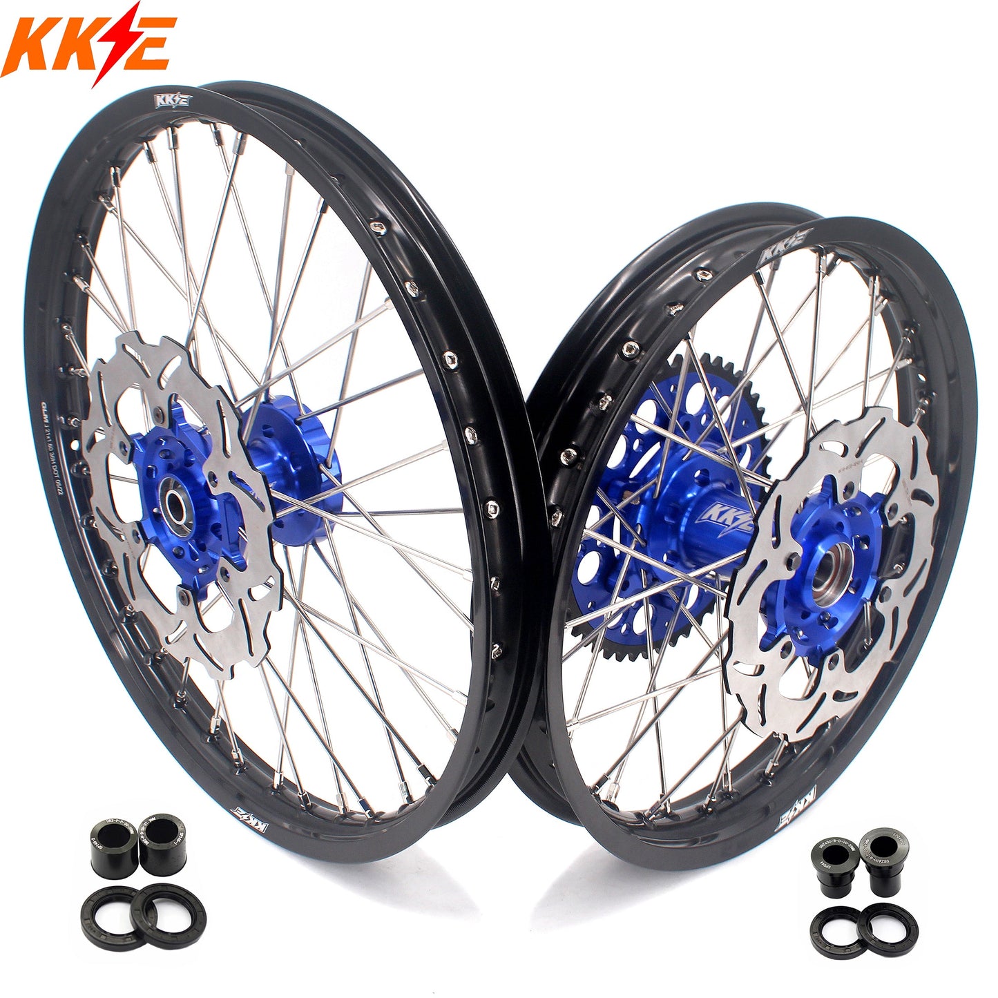 KKE 21/18 Dirtbike Spoke Alloy Wheels For SUZUKI DRZ400 DRZ400E DRZ400S - Howling Moto