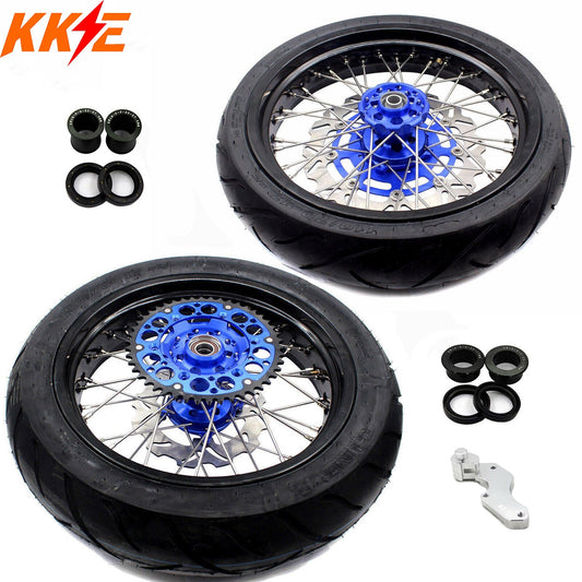 KKE 17inch KX450 KX250F 2020 KX450F 2019-2021 KX450 2019-2023 For KAWASAKI Supermoto Rims CST Tires Blue - Howling Moto