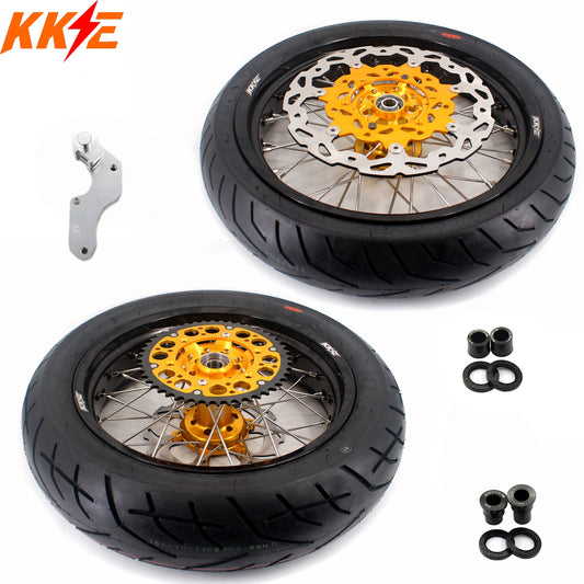 KKE 3.5/4.25*17inch Supermoto Wheels CST Tires For SUZUKI DRZ400 DRZ400E DRZ400S - Howling Moto