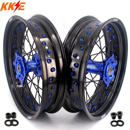 KKE 3.5/4.25 Supermoto Spoked Wheels For SUZUKI DRZ400SM 2005-2024 Dirtbikes
