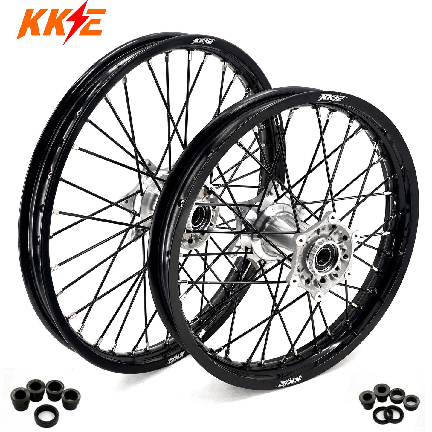 KKE 21/19 New Generation Cast Hubs Billet MX Wheels For KTM SX SX-F XC XC-F 125-530CC 2003-2025