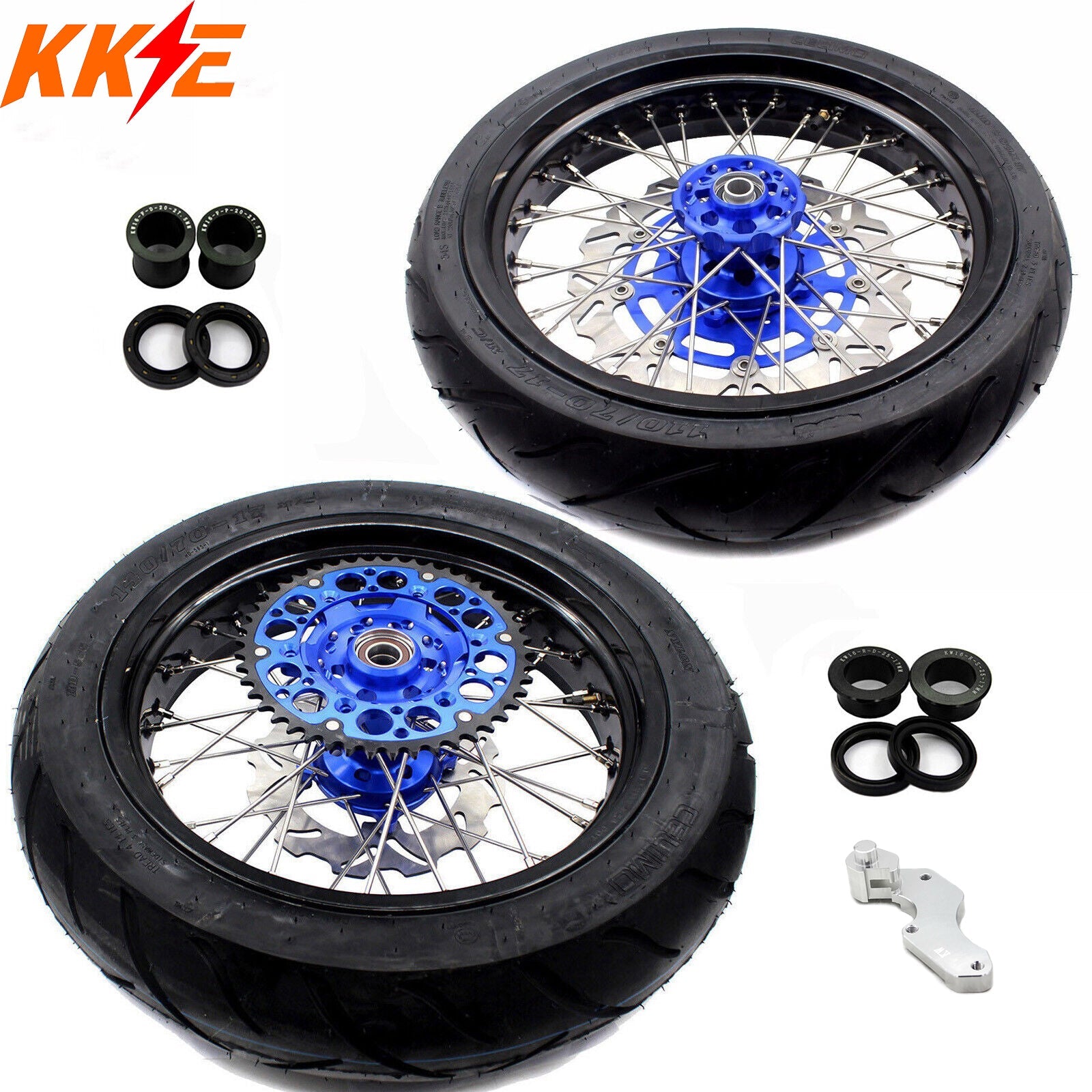 KKE 3.5/4.25 KX450X KX250F KX450F 2006-2018 For KAWASAKI Supermoto Rims CST Tires - Howling Moto