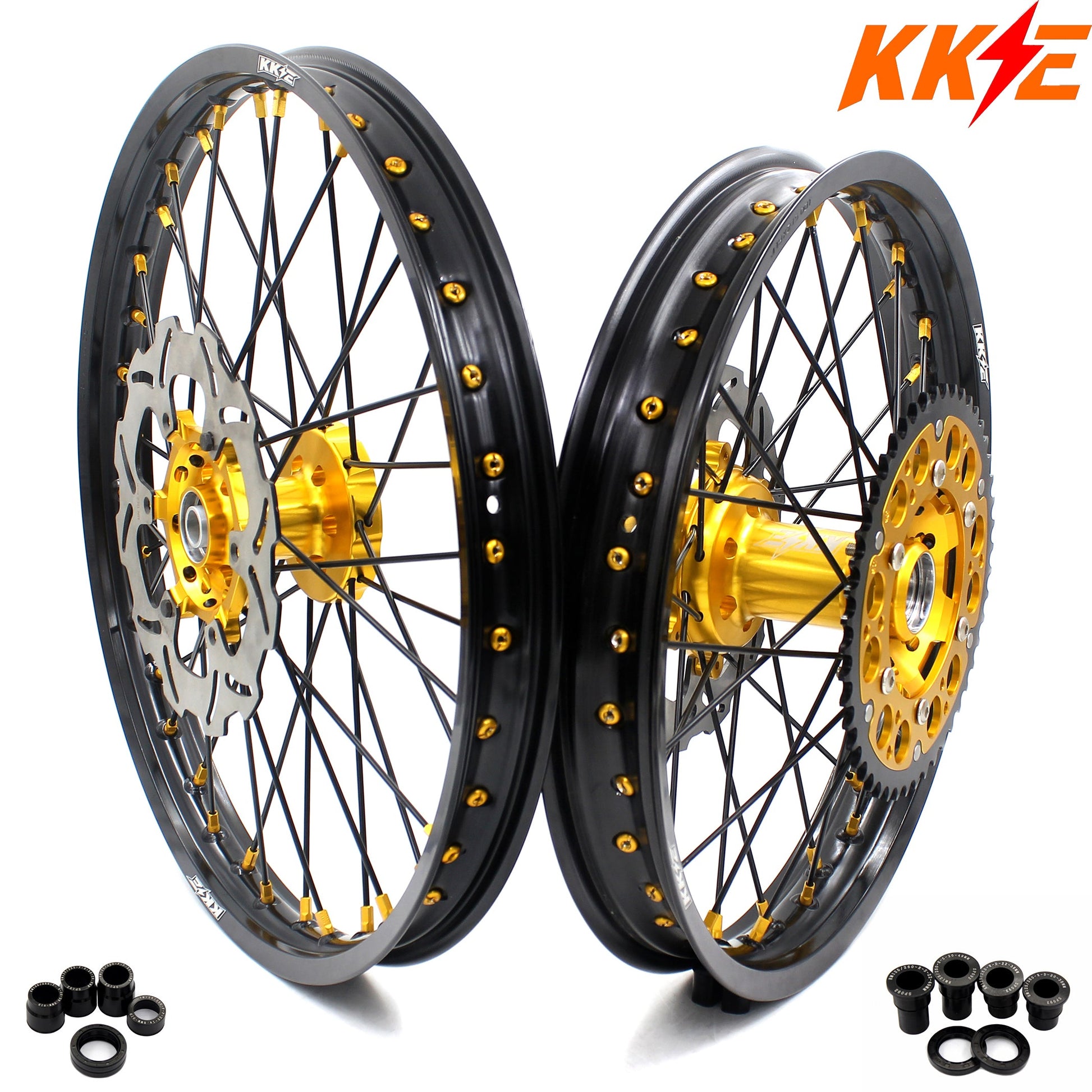 KKE 21 & 19 MX Wheels For SUZUKI RM125 2001-2007 RM250 2008 Off Road Rim Set - Howling Moto