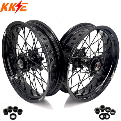 KKE 17Inch Supermoto Rims For KTM SX SX-F XC-F XC EXC EXC-F 2003-2025 Black - Howling Moto