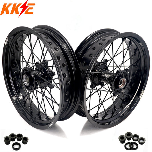 KKE 17Inch Supermoto Rims For KTM SX SX-F XC-F XC EXC EXC-F 2003-2025 Black - Howling Moto