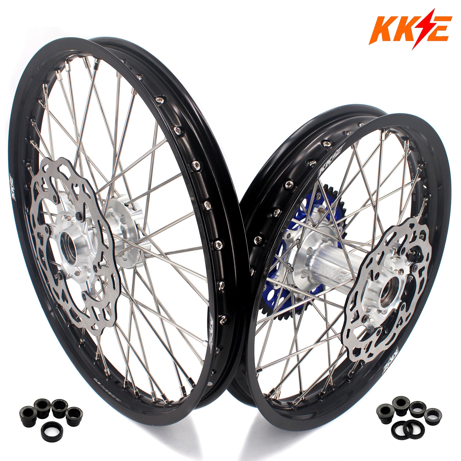 KKE 21" 18" Enduro Rims for Husqvarna FE FC TE TC 125-450CC 2014-2024 Disc & Sprocket - Howling Moto