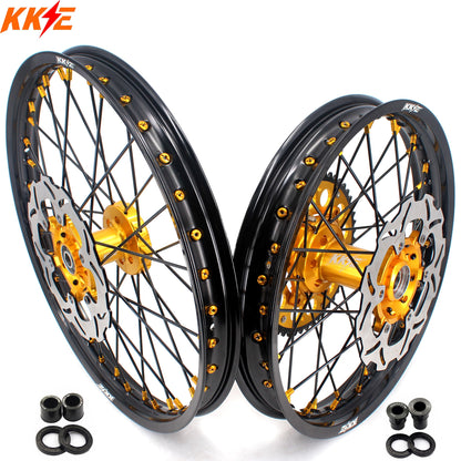 KKE 21 & 18 Off Road Rims For SUZUKI DRZ400 DRZ400E DRZ400S Gold - Howling Moto