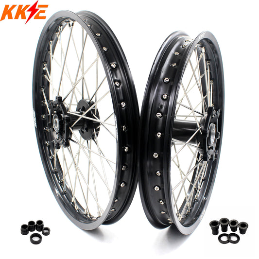 KKE 21 & 19 MX Spoked Wheels Fit SUZUKI RM125 1996-2007 RM250 1996-2008 - Howling Moto