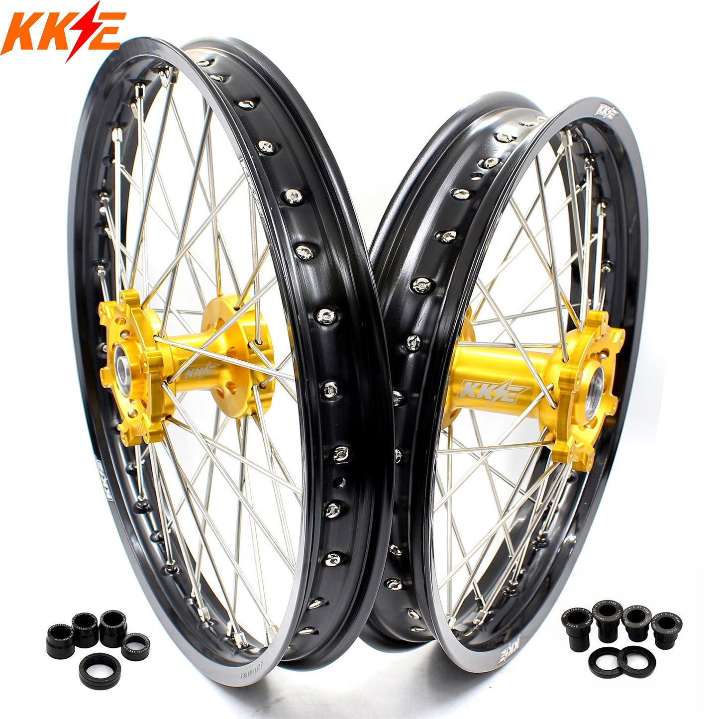 KKE 21 & 19 MX Off Road Wheels For SUZUKI RM125 2001-2007 RM250 2001-2008 - Howling Moto