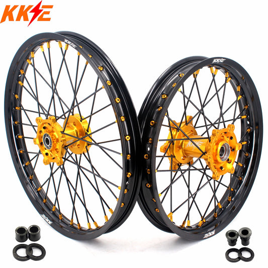 KKE 21 & 18 Off Road Rims For SUZUKI DRZ400 DRZ400E DRZ400S Gold - Howling Moto