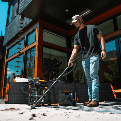 Jackery Solar Generator 2000 V2 portable power station with multiple outlets and digital display for emergency and outdoor use.