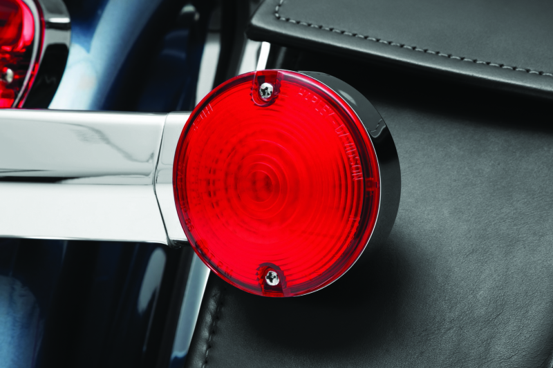 Kuryakyn Luminez LED rear turn signal insert for Harley-Davidson, red flat style, 1156 bulb socket, bright LED illumination