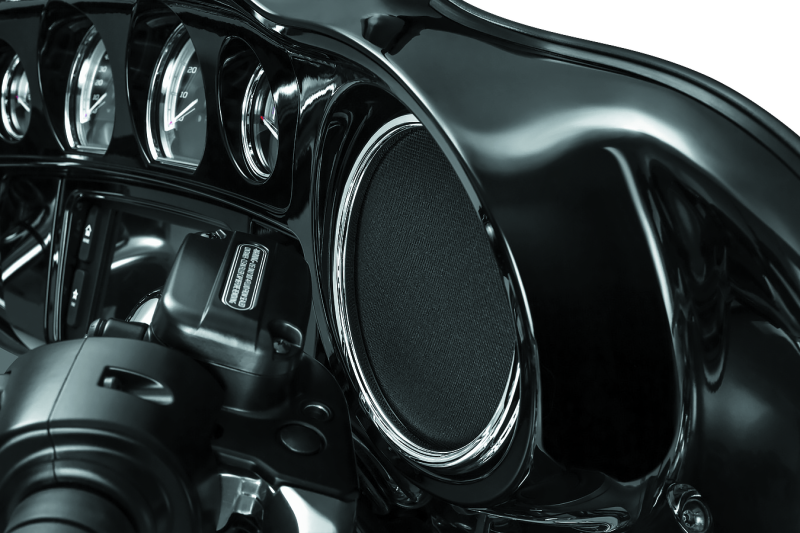 Kuryakyn, Kuryakyn Corona Speaker Grills Chrome for Harley-Davidson Touring Models Part 7377