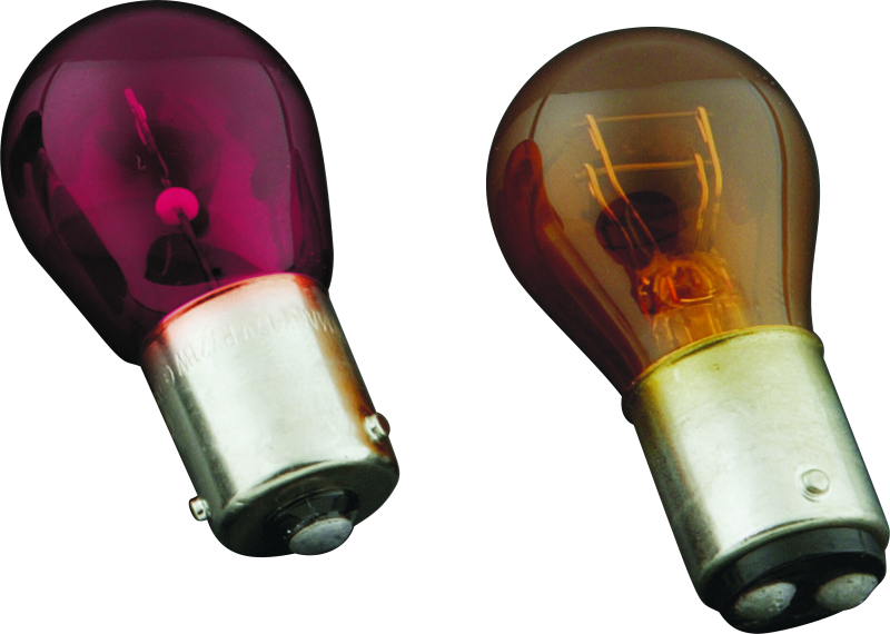 Kuryakyn incandescent turn signal 1156 bulb in red for motorcycle and powersports vehicles, reliable replacement part.