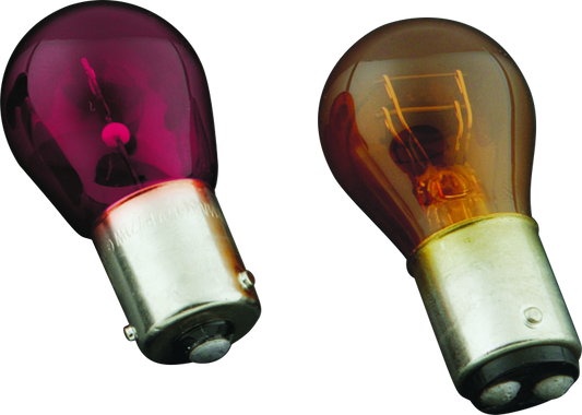 Kuryakyn incandescent turn signal 1156 bulb in red for motorcycle and powersports vehicles, reliable replacement part.