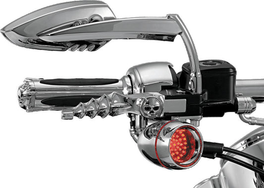 Kuryakyn, Kuryakyn Scythe Chrome Mirrors with Optical Glass and Streamlined Design for Motorcycles - Part Number 1449