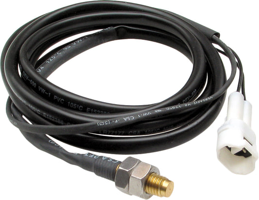 Motion Pro black vinyl speedo cable for motorcycle speedometers, precise OEM fit, with durable construction.