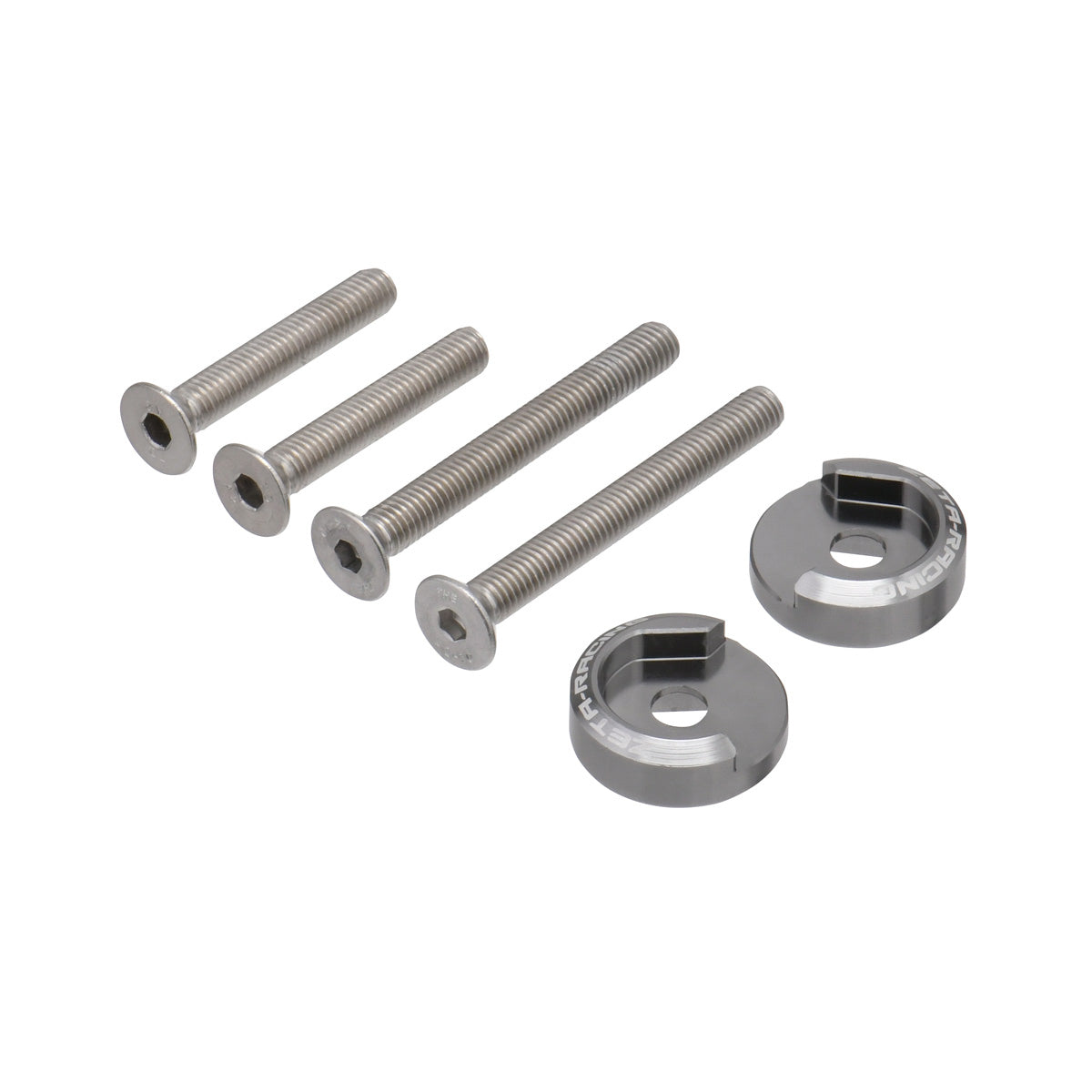 ZETA Armor Handguard Bar End Plugs in titanium color for motorcycle handlebars, part ZE71-1508, with sleek metallic finish.