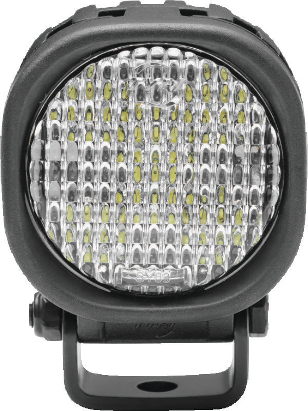 Kuryakyn Lodestar 750L Flood Beam High-Output Driving Lights mounted on a powersports vehicle, showing bright LED illumination.
