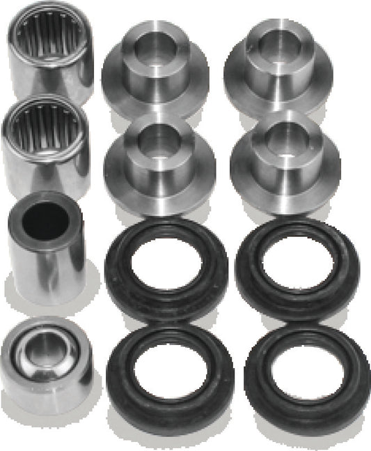 QuadBoss Kawasaki KVF650 Brute Force 4x4 lower A-arm repair kit with replacement parts for ATV suspension.