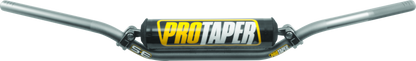 ProTaper SE CR Low Handlebar in platinum gray with black accents, designed for motorcycle handlebars, part #025265